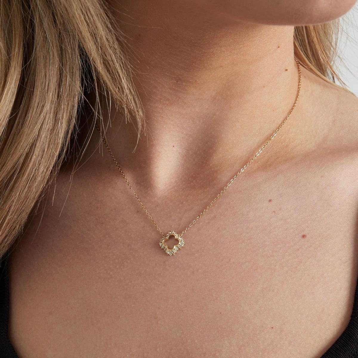 Ketting diamant klaver