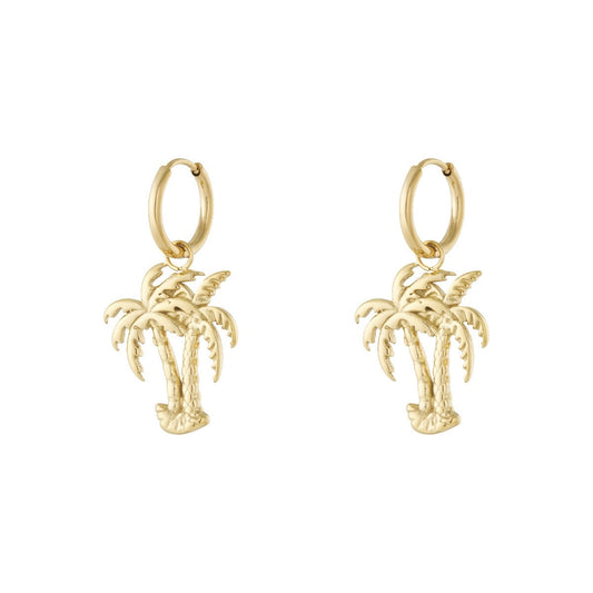 Palmboom oorbellen
