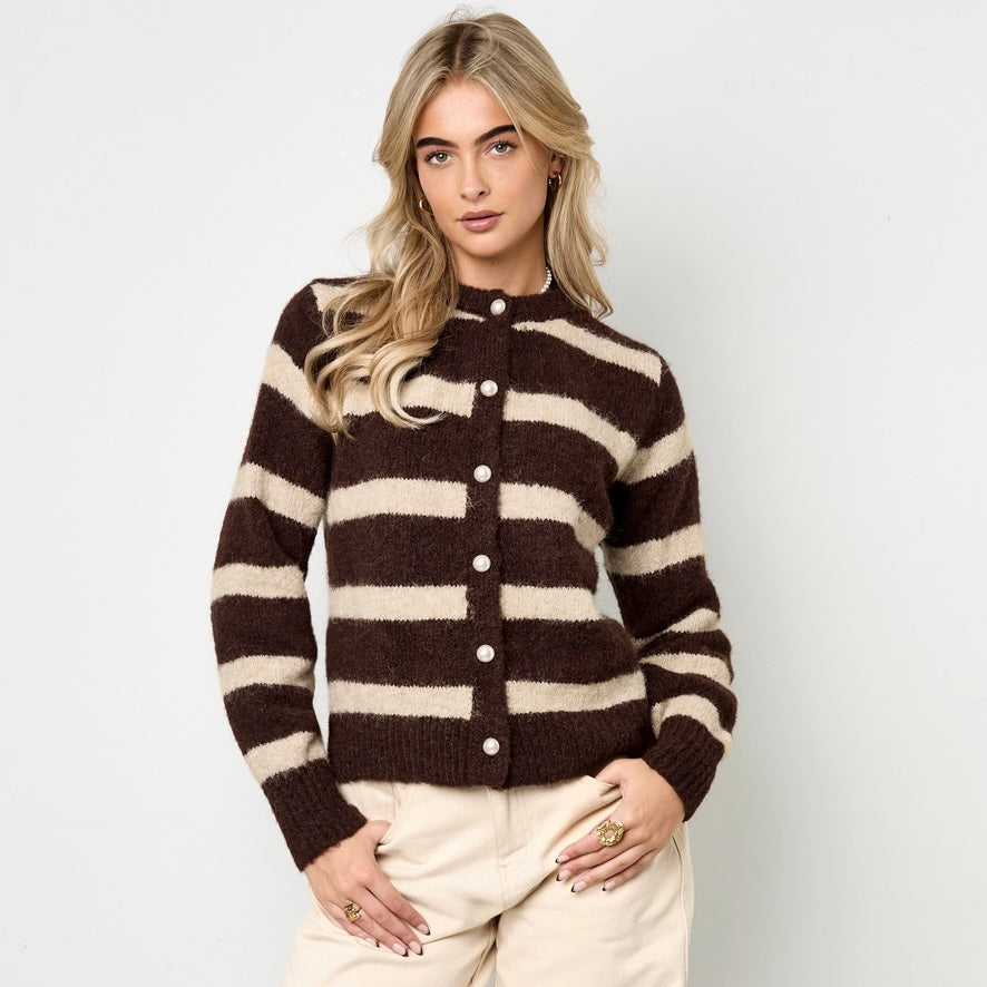 Gebreid vest strepen