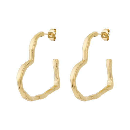 Oorbellen big heart hoops