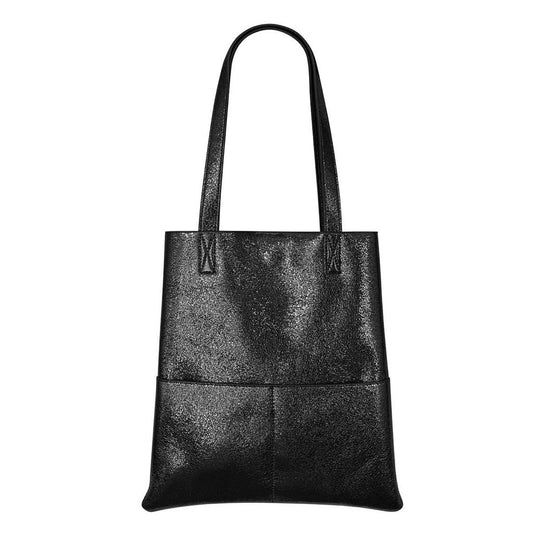 Metallic shopper Zwart