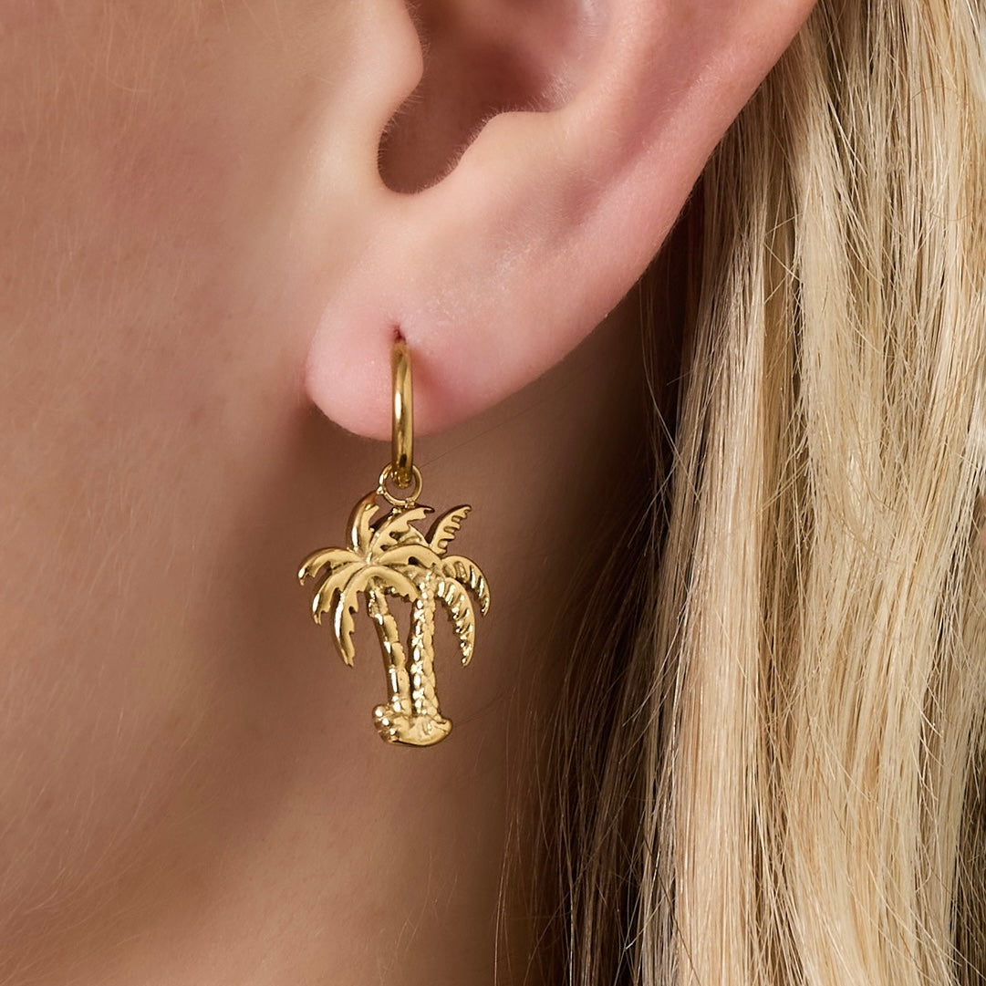 Palmboom oorbellen